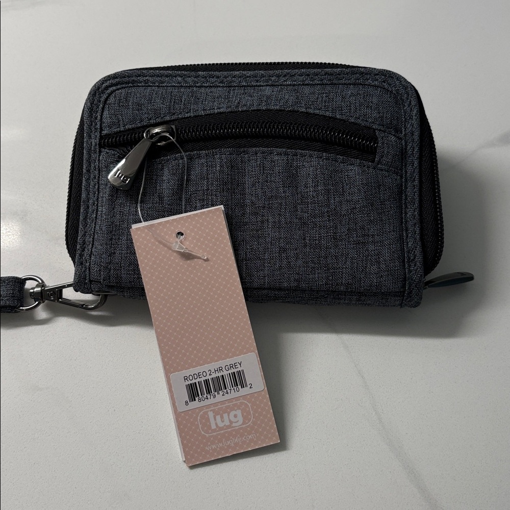 Lug Quilted Wristlet Wallet in Charcoal - Picture 3 of 3